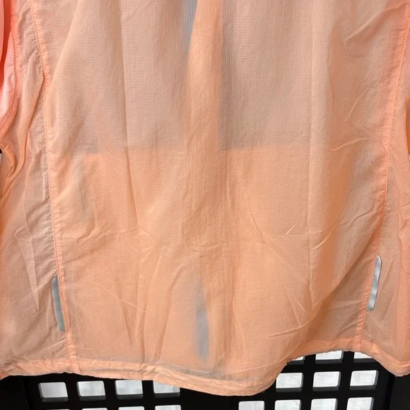 🧡 Little Donkey Andy Lightweight Windbreaker Jacket Peach Blue Zip Medium 🧡 - Picture 9 of 13